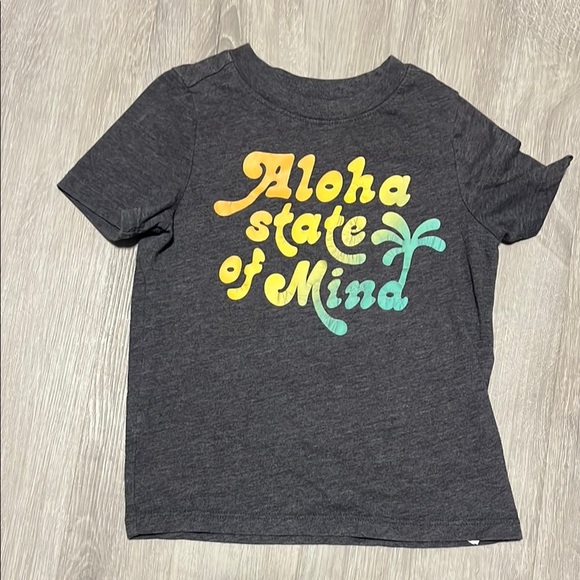 4/$30 Old Navy Aloha State of Mind Kids T-Shirt - Gray 3T - Picture 1 of 1